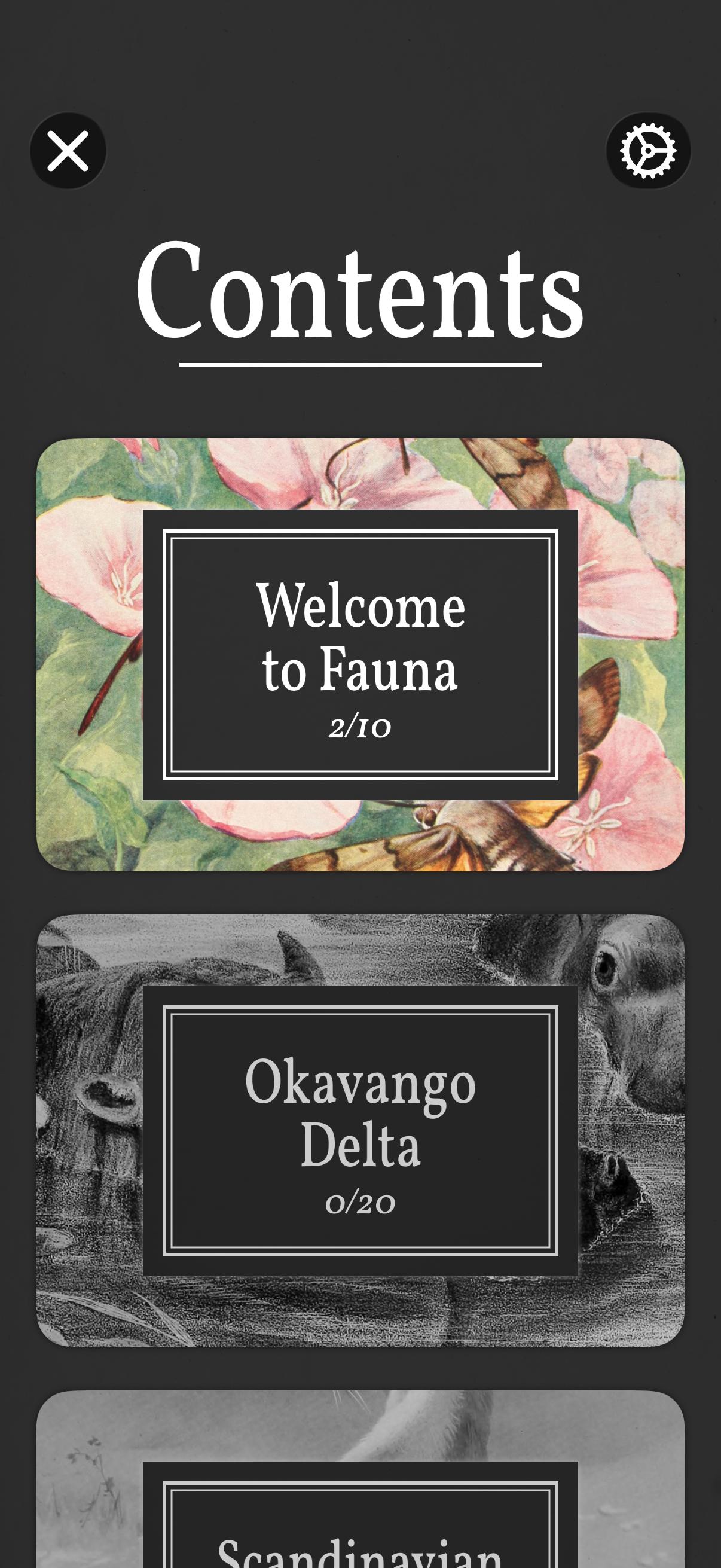 art-of-fauna dashboard screenshot